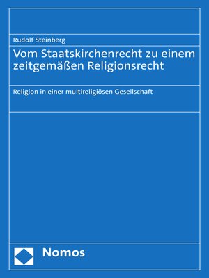cover image of Vom Staatskirchenrecht zu einem zeitgemäßen Religionsrecht